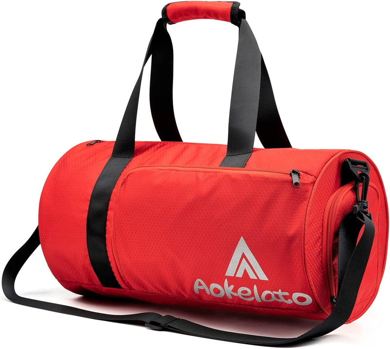 Aokelato Gym Bag,20L Small Sport Duffel Bag, with Shoes Compartment & Wet Pocket,Lightweight Waterproof Weekend Bag,Blue Mudium Home & Garden > Household Supplies > Storage & Organization Aokelato Red-Large  
