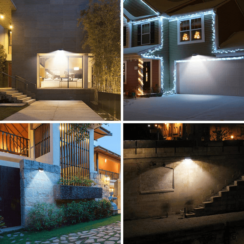 Aootek solar lights 120 Leds with lights reflector,270° Wide Angle, IP65 Waterproof, Security Lights for Front Door, Yard, Garage, Deck(4pack) Home & Garden > Lighting > Flood & Spot Lights Aootek   