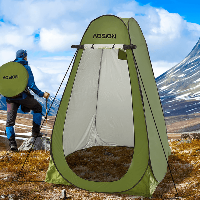 Aosion-Privacy Camping Shower Tent,Outdoor Pop up Changing Tent,Suitable for Camping Hiking Beach Portable Toilet Shower Bathroom,Easy to Folding with Carry Bag. Sporting Goods > Outdoor Recreation > Camping & Hiking > Portable Toilets & Showers AOSION   