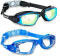 Aouloves Kids Swim Goggles 2 Pack,Anti Fog No Leaking Clear Vision Water Pool Swimming Goggles for Age 3-9 Sporting Goods > Outdoor Recreation > Boating & Water Sports > Swimming > Swim Goggles & Masks Aouloves Aqua & Clear Blue  