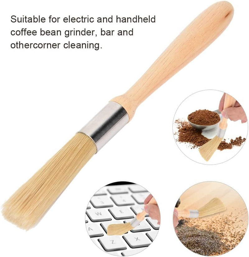 Aoutecen Wooden Handle Cleaning Brush Easy to Clean Standard Workmanship Coffee Appliance Cleaning Brush Paint for Coffee Machine for Coffee Bean Grinder Home & Garden > Household Supplies > Household Cleaning Supplies Aoutecen   