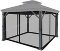 APEX GARDEN 10 Ft. X 12 Ft. Gazebo Replacement Mosquito Netting (Mosquito Net Only) Sporting Goods > Outdoor Recreation > Camping & Hiking > Mosquito Nets & Insect Screens APEX GARDEN Black  