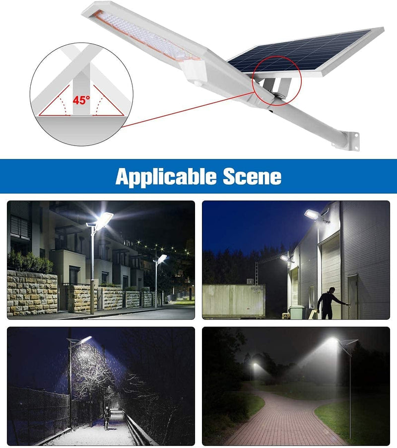 APONUO 300W Solar Street Light Outdoor, Street Solar Lights Dusk to Dawn High Brightness 10000 Lumens Motion Sensor Solar Lamp with Remote Control IP67 Waterproof for Parking Lot, Pathway, Street… Home & Garden > Lighting > Lamps APONUO   