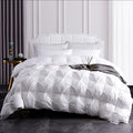 APSMILE All Season Goose Feather down Comforter King Size - Ultra-Soft 750 Fill-Power Hotel Collection Duvet Insert Fluffy Medium Warm Quilt Comforter with Corner Tabs(106X90, White) Home & Garden > Linens & Bedding > Bedding > Quilts & Comforters APSMILE White Pinch Pleat Queen / Year-around 
