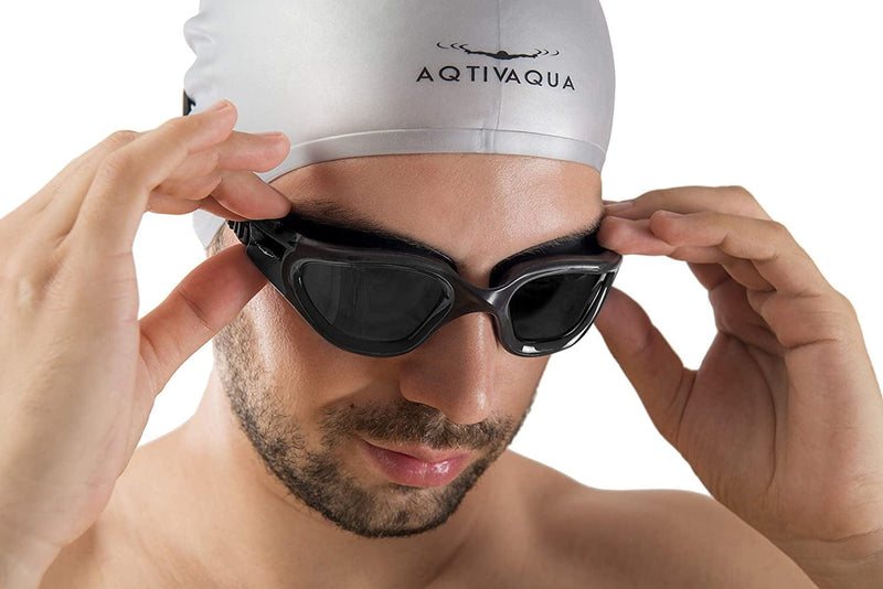 Aqtivaqua Wide View Swimming Goggles // Swim Workouts - Open Water // Indoor - Outdoor Line