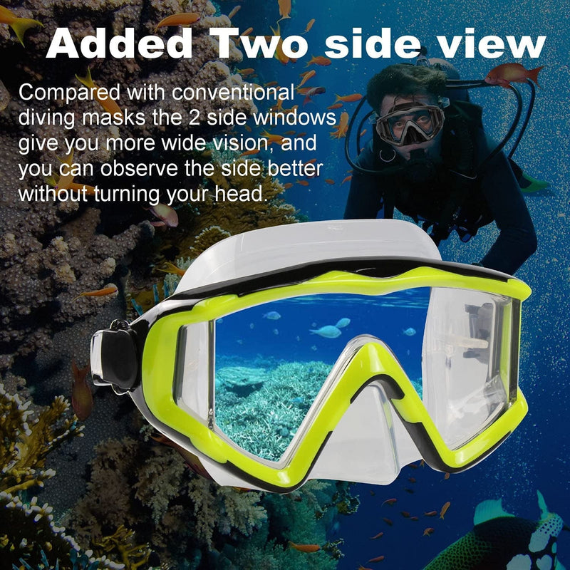 AQUA a DIVE SPORTS Diving Mask Anti-Fog Swimming Snorkel Mask Suitable for Adults Scuba Dive Swim Snorkeling Goggles Masks Sporting Goods > Outdoor Recreation > Boating & Water Sports > Swimming > Swim Goggles & Masks AQUA A DIVE SPORTS   