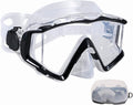 AQUA a DIVE SPORTS Diving Mask Anti-Fog Swimming Snorkel Mask Suitable for Adults Scuba Dive Swim Snorkeling Goggles Masks Sporting Goods > Outdoor Recreation > Boating & Water Sports > Swimming > Swim Goggles & Masks AQUA A DIVE SPORTS Black transparent  