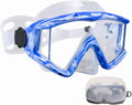 AQUA a DIVE SPORTS Diving Mask Anti-Fog Swimming Snorkel Mask Suitable for Adults Scuba Dive Swim Snorkeling Goggles Masks Sporting Goods > Outdoor Recreation > Boating & Water Sports > Swimming > Swim Goggles & Masks AQUA A DIVE SPORTS blue-white  