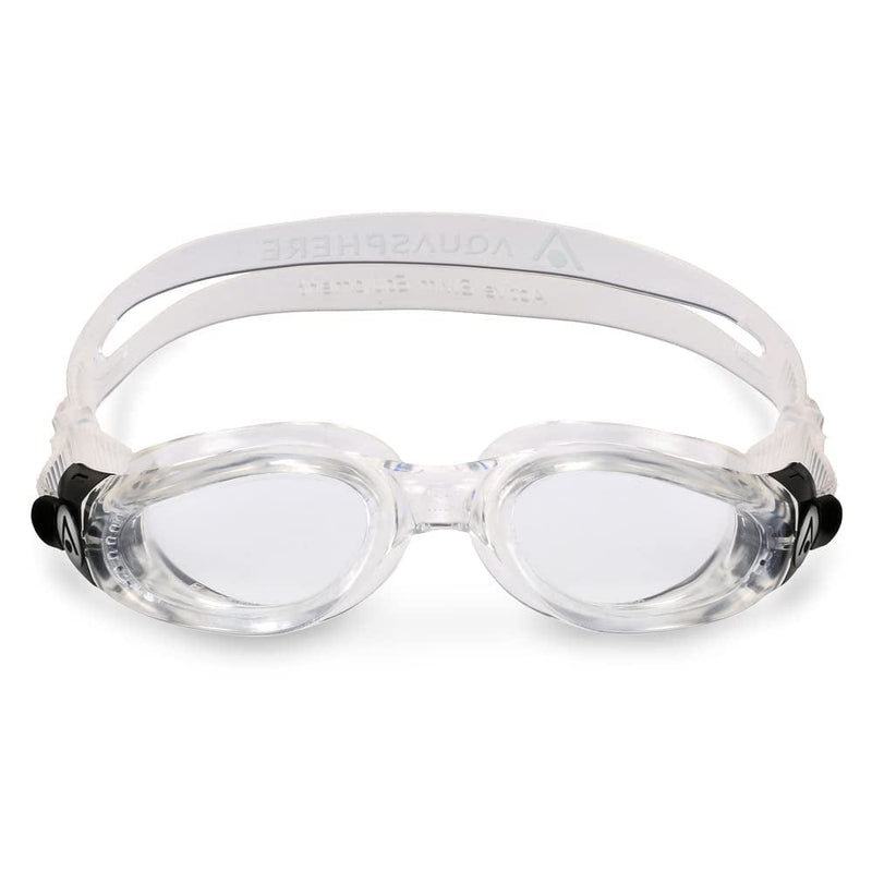 Aqua Sphere Kaiman Adult Swimming Goggles - the Original Curved Lens Goggle, Comfort & Fit for the Active Swimmer | Unisex Adult, Clear Lens, Transparent/Transparent Frame,One Size,Ep3000000Lc