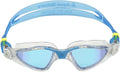 Aqua Sphere Kayenne Adult Swim Goggles - 180-Degree Distortion Free Vision, Ideal for Active Pool or Open Water Swimmers Sporting Goods > Outdoor Recreation > Boating & Water Sports > Swimming > Swim Goggles & Masks Aqua Sphere Transparent & Turquoise Blue Titanium Mirror 