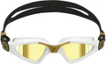 Aqua Sphere Kayenne Adult Swim Goggles - 180-Degree Distortion Free Vision, Ideal for Active Pool or Open Water Swimmers Sporting Goods > Outdoor Recreation > Boating & Water Sports > Swimming > Swim Goggles & Masks Aqua Sphere White & Gold Gold Titanium Mirror 