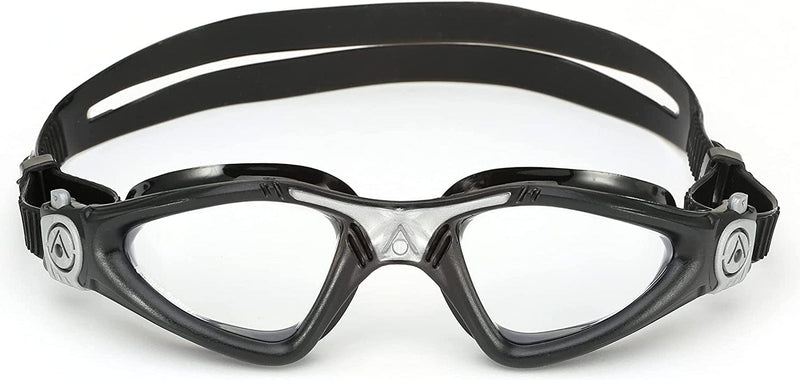 Aqua Sphere Kayenne Adult Swim Goggles - 180-Degree Distortion Free Vision, Ideal for Active Pool or Open Water Swimmers Sporting Goods > Outdoor Recreation > Boating & Water Sports > Swimming > Swim Goggles & Masks Aqua Sphere Black & Silver Clear 
