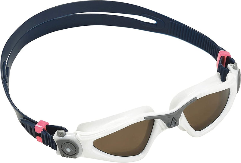 Aqua Sphere Kayenne Adult Swim Goggles - 180-Degree Distortion Free Vision, Ideal for Active Pool or Open Water Swimmers Sporting Goods > Outdoor Recreation > Boating & Water Sports > Swimming > Swim Goggles & Masks Aqua Sphere White & Gold Gold 