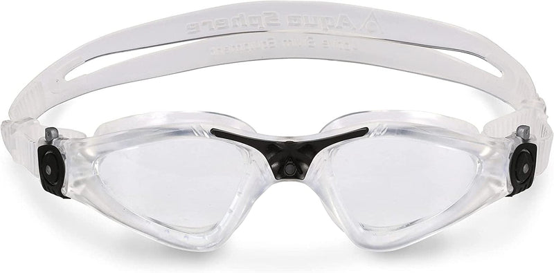 Aqua Sphere Kayenne Adult Swim Goggles - 180-Degree Distortion Free Vision, Ideal for Active Pool or Open Water Swimmers Sporting Goods > Outdoor Recreation > Boating & Water Sports > Swimming > Swim Goggles & Masks Aqua Sphere Transparent & Black Clear 