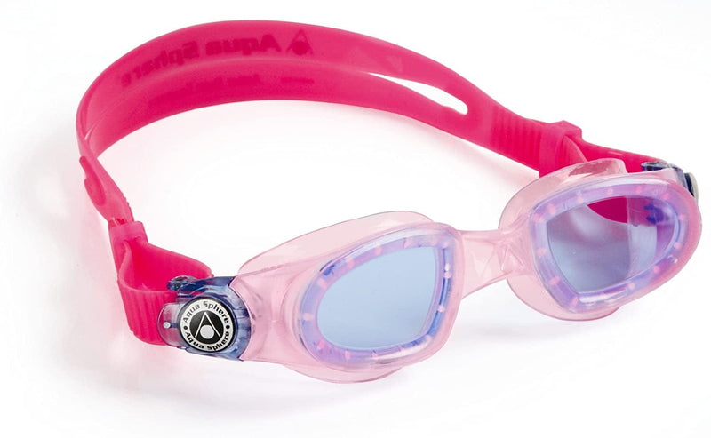 Aqua Sphere Moby Kids Swim Goggles - Clear Great for Swimming and Water Sports Sporting Goods > Outdoor Recreation > Boating & Water Sports > Swimming > Swim Goggles & Masks Aqua Sphere Blue/Pink  