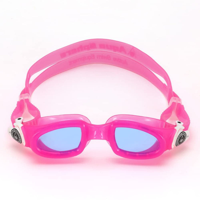 Aqua Sphere Moby Kids Swim Goggles - Comfort & Quality for the Beginning Swimmer, Easy Adjust Buckles | Unisex Children, Ages 3+, Blue Lens, Pink/White Frame,One Size,Ep3090209Lb Sporting Goods > Outdoor Recreation > Boating & Water Sports > Swimming > Swim Goggles & Masks Aqua Sphere   