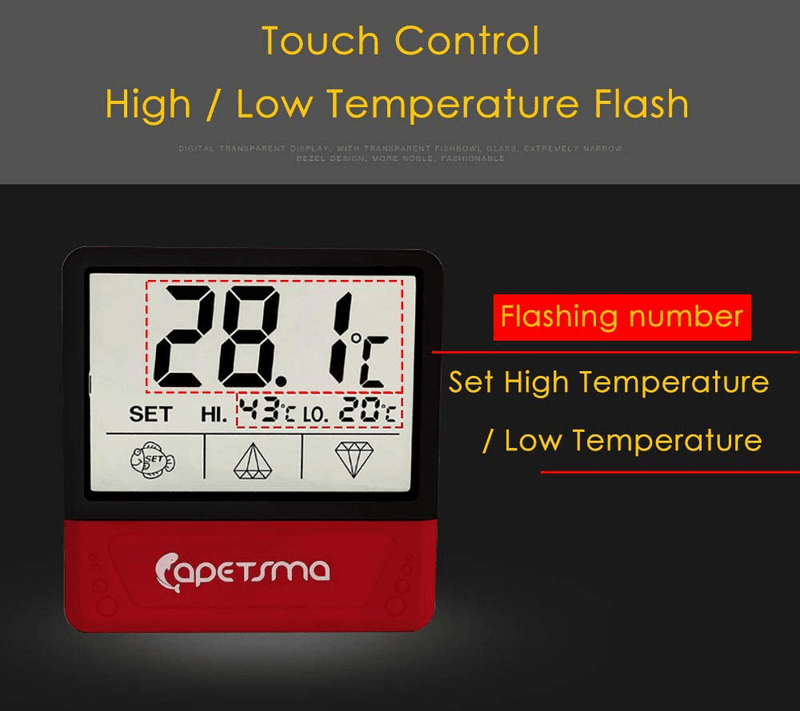 Aquarium Thermometer, Digital Touch Screen Fish Tank Thermometer With Large LCD Display, Stick-on Tank Temperature Sensor Ensures Accurate Reading for Aquarium Terrarium Amphibians and Reptiles… Animals & Pet Supplies > Pet Supplies > Reptile & Amphibian Supplies > Reptile & Amphibian Habitat Accessories capetsma   
