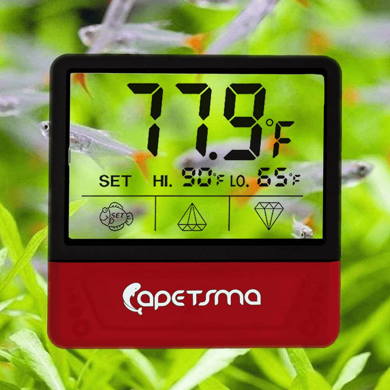 Aquarium Thermometer, Digital Touch Screen Fish Tank Thermometer With Large LCD Display, Stick-on Tank Temperature Sensor Ensures Accurate Reading for Aquarium Terrarium Amphibians and Reptiles… Animals & Pet Supplies > Pet Supplies > Reptile & Amphibian Supplies > Reptile & Amphibian Habitat Accessories capetsma red  