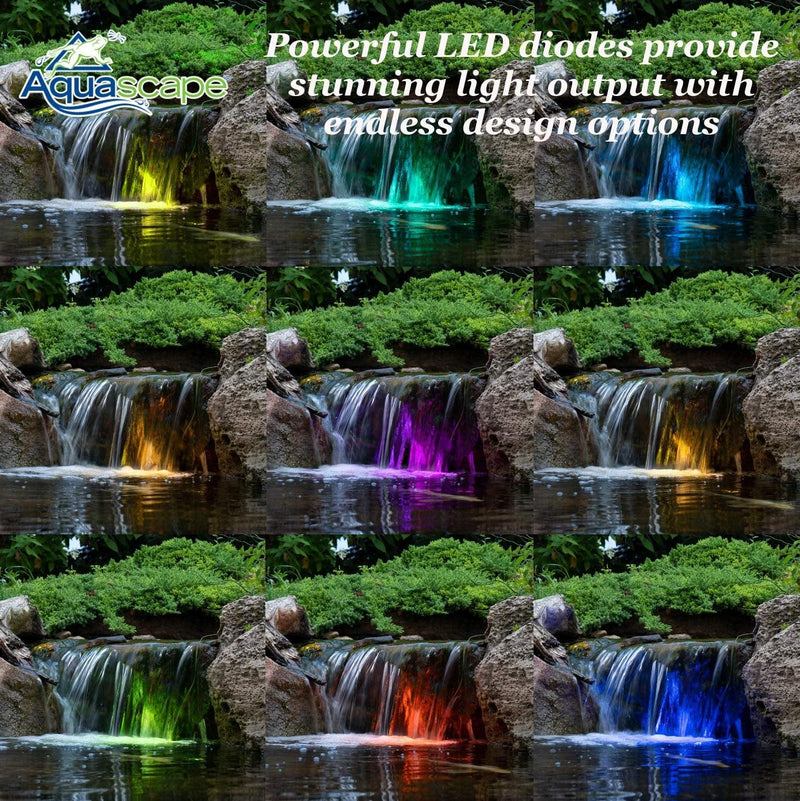 Aquascape 84057 2-Watt LED Color Changing Waterfall and Pond up Light, Black