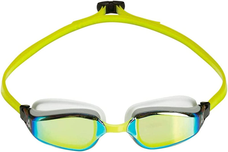 Aquasphere Fastlane Adult Unisex Swimming Goggles - Made in Italy - Patented Strap System, Adjustable Nose Bridge