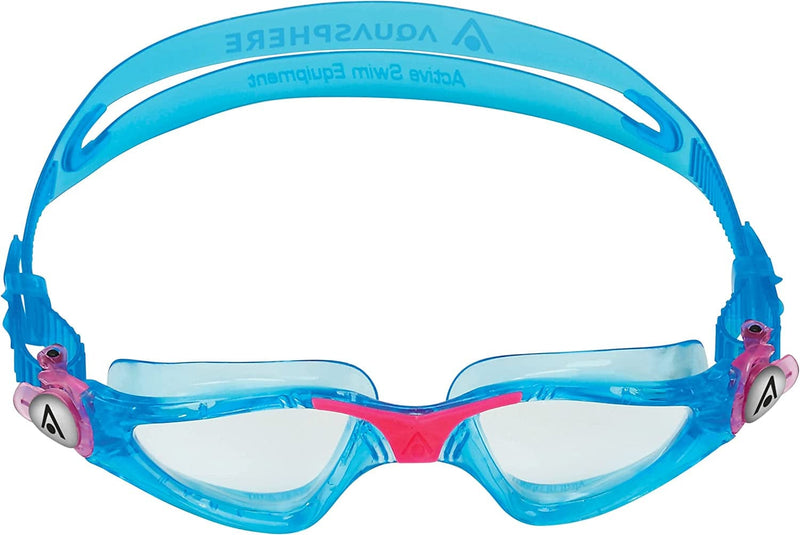 Aquasphere Kayenne Junior Kids Unisex Swimming Goggles, anti Scratch & Fog Lens, Leak Free, Comfortable Wide Clear Vision Sporting Goods > Outdoor Recreation > Boating & Water Sports > Swimming > Swim Goggles & Masks Aqua Sphere Clear Lens / Aqua/Pink  