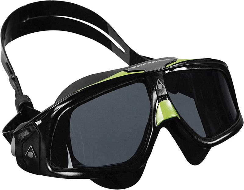 Aquasphere Seal II Adult Unisex Swimming Goggles Made in Italy - Widest Field of Distortion Free Leak Free Seal Fog Resistant Sporting Goods > Outdoor Recreation > Boating & Water Sports > Swimming > Swim Goggles & Masks Aqua Lung Smoke Lens / Green  