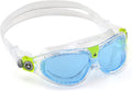 Aquasphere SEAL Kids (Ages 3+) Swim Goggles, Made in ITALY - Wide Vision, Comfort, E-Z Adjust, anti Scratch & Fog, Leak Free Sporting Goods > Outdoor Recreation > Boating & Water Sports > Swimming > Swim Goggles & Masks Aqua Sphere Blue Lens / Transparent New Version  