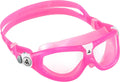 Aquasphere SEAL Kids (Ages 3+) Swim Goggles, Made in ITALY - Wide Vision, Comfort, E-Z Adjust, anti Scratch & Fog, Leak Free Sporting Goods > Outdoor Recreation > Boating & Water Sports > Swimming > Swim Goggles & Masks Aqua Sphere Clear Lens / Pink Frame  