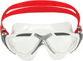 Aquasphere Vista Adult Unisex Swimming Goggles, Wide Distortion Free Vision, anti Fog & anti Scratch Lens Sporting Goods > Outdoor Recreation > Boating & Water Sports > Swimming > Swim Goggles & Masks Aqua Sphere Clear Lens, White/Red Frame  