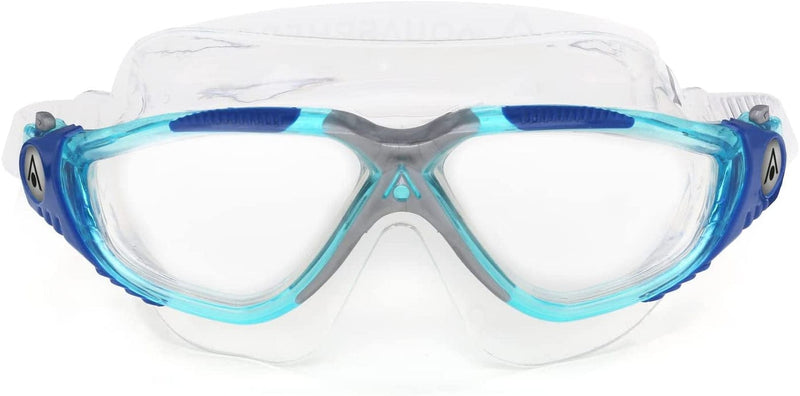 Aquasphere Vista Adult Unisex Swimming Goggles, Wide Distortion Free Vision, anti Fog & anti Scratch Lens Sporting Goods > Outdoor Recreation > Boating & Water Sports > Swimming > Swim Goggles & Masks Aqua Sphere Clear Lens, Turquoise/Blue Frame  