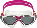 Aquasphere Vista Adult Unisex Swimming Goggles, Wide Distortion Free Vision, anti Fog & anti Scratch Lens Sporting Goods > Outdoor Recreation > Boating & Water Sports > Swimming > Swim Goggles & Masks Aqua Sphere Smoke Lens, White/Raspberry Frame  