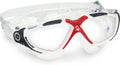 Aquasphere Vista Adult Unisex Swimming Goggles, Wide Distortion Free Vision, anti Fog & anti Scratch Lens Sporting Goods > Outdoor Recreation > Boating & Water Sports > Swimming > Swim Goggles & Masks Aqua Sphere Clear Lens / Red  