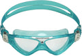 Aquasphere Vista Junior (Ages 6+) Swimming Goggles - 180 Degree Vision, Leak Free Hypoallergenic Seal, anti Fog & Scratch Sporting Goods > Outdoor Recreation > Boating & Water Sports > Swimming > Swim Goggles & Masks Aqua Sphere Clear Lens, Green/White Frame  