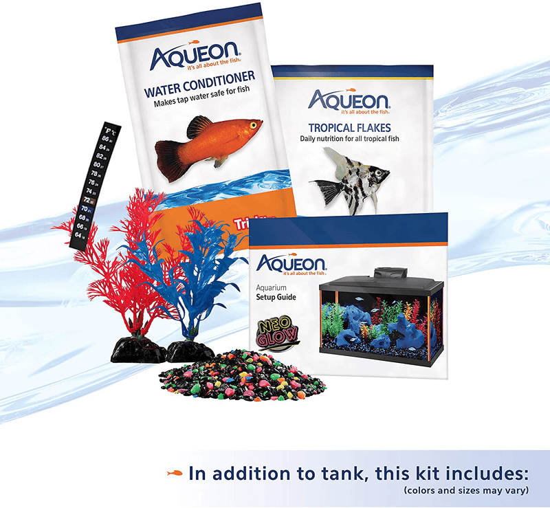 Aqueon Fish Aquarium Starter Kits LED NeoGlow