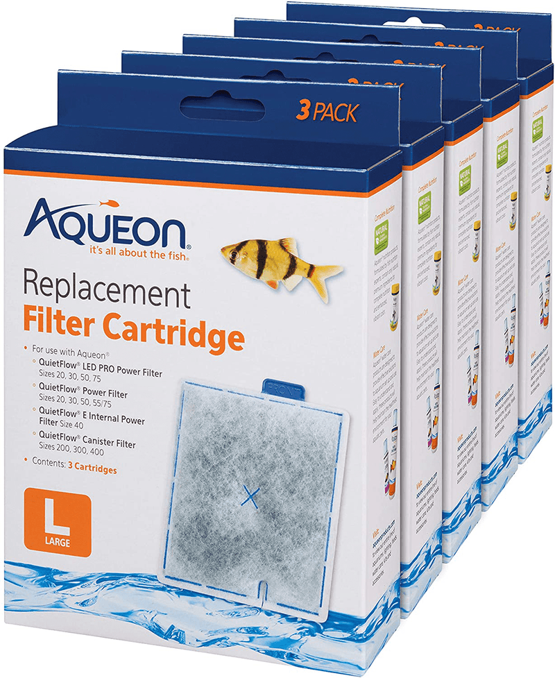 Aqueon Replacement Filter Cartridges Medium - 9 Pack Animals & Pet Supplies > Pet Supplies > Fish Supplies > Aquarium Filters Aqueon 3 Count (Pack of 5)  