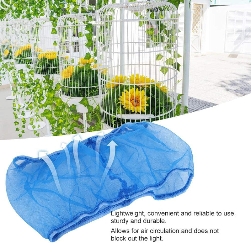Aqur2020 2PCS Universal Bird Cage Seed Catcher Polyester Mesh Cover Seed Catcher Soft Airy Cage Net Stretchy Skirt Parrots Cage Accessories Pet Products (