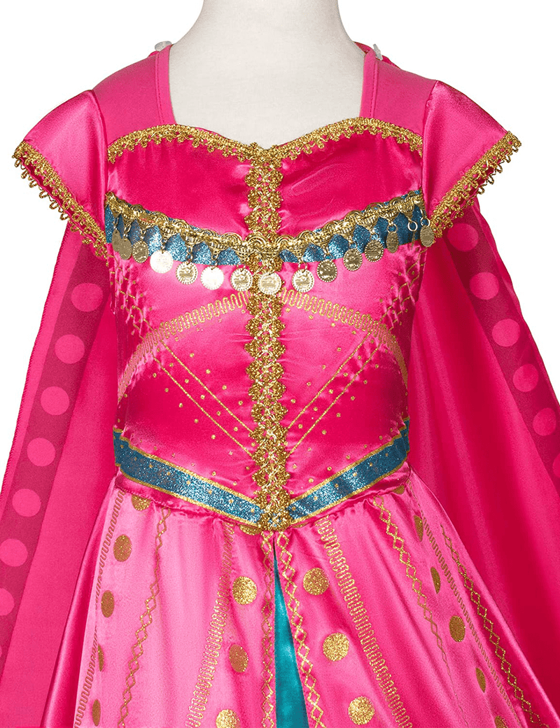 Arabian Princess Costume Dress for Little Girls Birthday Christmas,Halloween Party with Gloves,Crown,Wand Accessories Apparel & Accessories > Costumes & Accessories > Costumes Party Chili   