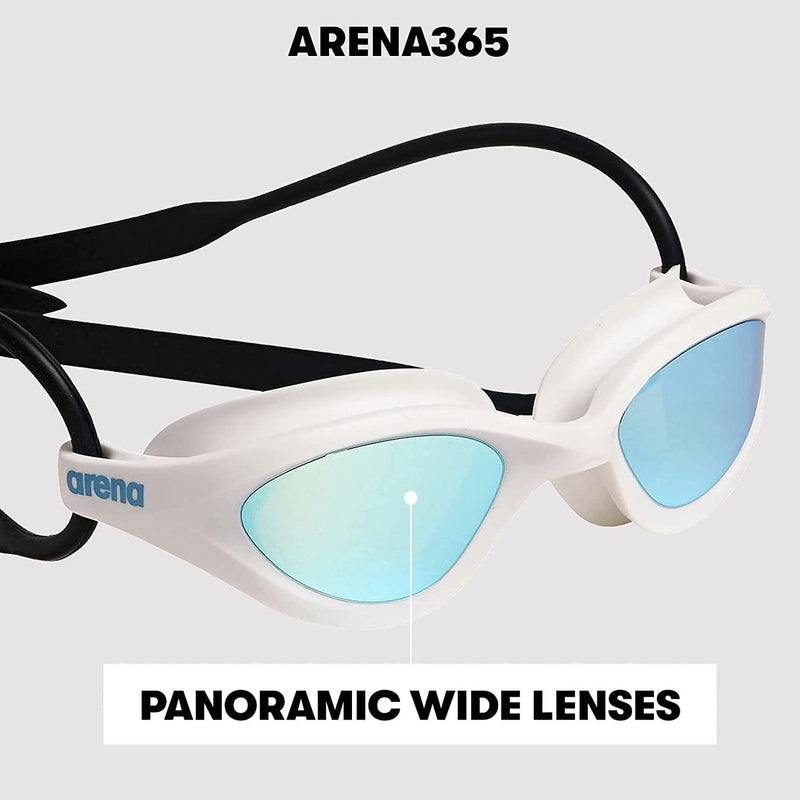 Arena 365 Swimming Goggles, anti Fog Lenses, Goggles for Swimming with Wide Lenses, UV Protection, Self Adjusting Nose Bridge Sporting Goods > Outdoor Recreation > Boating & Water Sports > Swimming > Swim Goggles & Masks Arena   