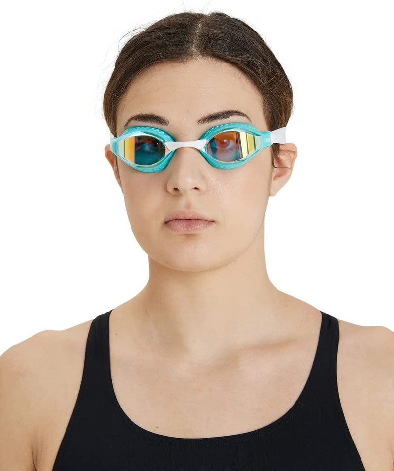 Arena Air-Speed Anti-Fog Swim Goggles for Men and Women Sporting Goods > Outdoor Recreation > Boating & Water Sports > Swimming > Swim Goggles & Masks Arena Yellow Copper Mirror / Turquoise Mirrored 