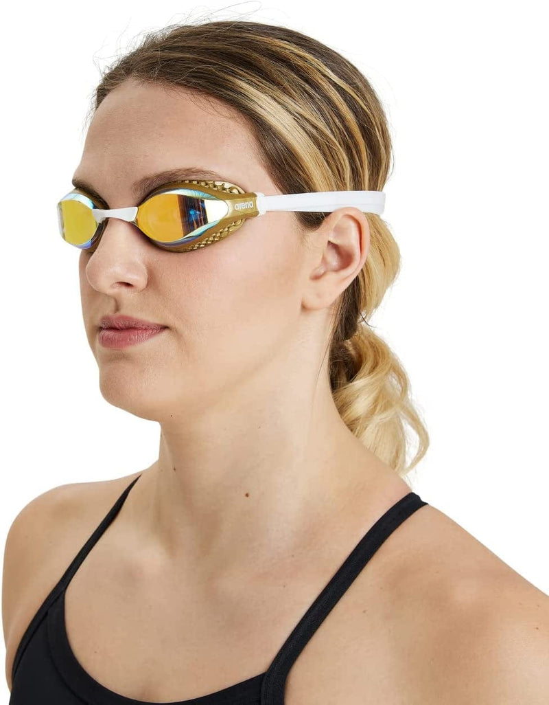 Arena Air-Speed Anti-Fog Swim Goggles for Men and Women Sporting Goods > Outdoor Recreation > Boating & Water Sports > Swimming > Swim Goggles & Masks Arena Yellow Copper Mirror / Gold Mirrored 