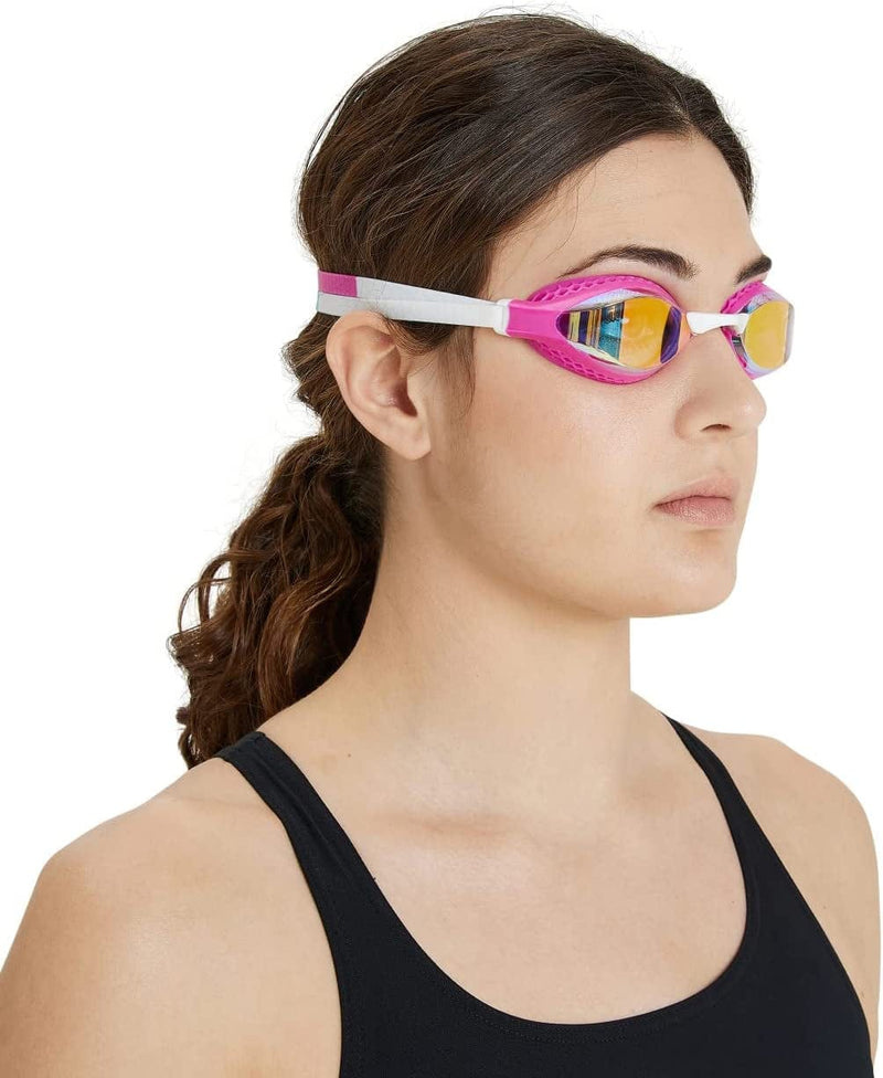 Arena Air-Speed Anti-Fog Swim Goggles for Men and Women Sporting Goods > Outdoor Recreation > Boating & Water Sports > Swimming > Swim Goggles & Masks Arena Yellow Copper Mirror / Pink Mirrored 