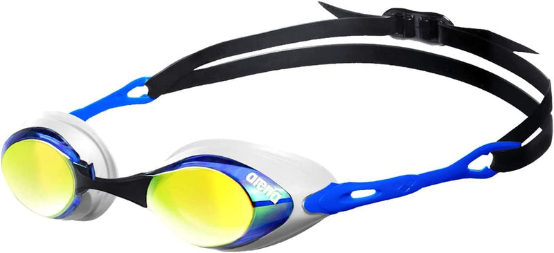 Arena Cobra Mirror and Non-Mirror Swim Goggles for Men and Women Sporting Goods > Outdoor Recreation > Boating & Water Sports > Swimming > Swim Goggles & Masks arena Blue / Orange / Blue Mirrored 