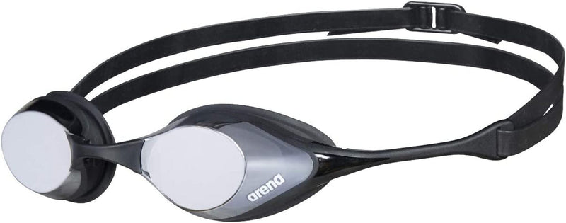 Arena Cobra Mirror and Non-Mirror Swim Goggles for Men and Women Sporting Goods > Outdoor Recreation > Boating & Water Sports > Swimming > Swim Goggles & Masks arena Silver / Black Mirrored 