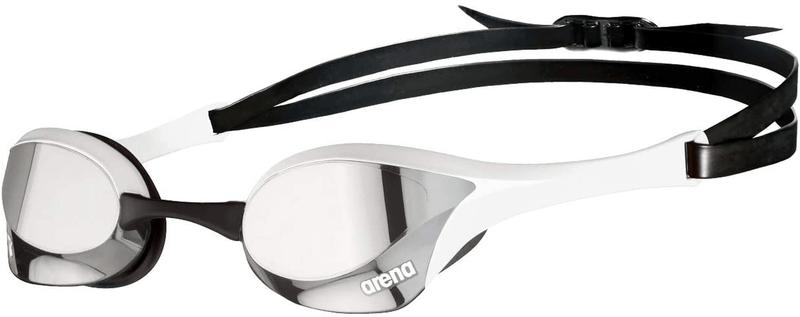 Arena Cobra Ultra Racing Swim Goggles for Men and Women Sporting Goods > Outdoor Recreation > Boating & Water Sports > Swimming > Swim Goggles & Masks Arena Silver / White Swipe Anti-fog Mirror 