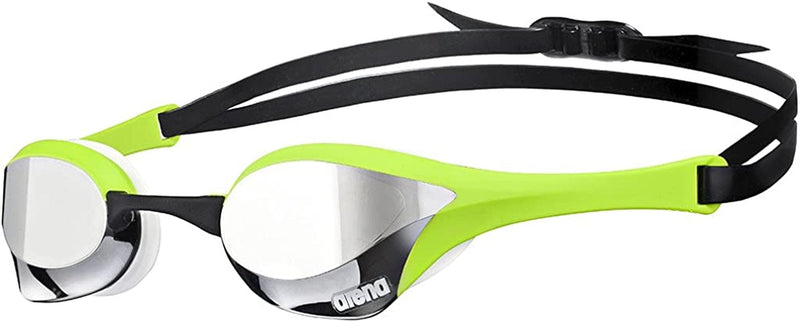 Arena Cobra Ultra Racing Swim Goggles for Men and Women Sporting Goods > Outdoor Recreation > Boating & Water Sports > Swimming > Swim Goggles & Masks arena Silver / Green / White Mirrored 