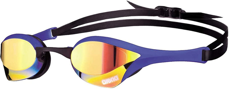 Arena Cobra Ultra Racing Swim Goggles for Men and Women Sporting Goods > Outdoor Recreation > Boating & Water Sports > Swimming > Swim Goggles & Masks arena Yellow Copper / Dark Blue Mirrored 