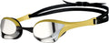 Arena Cobra Ultra Swipe Racing Swim Goggles for Men and Women, Mirror/Non-Mirror Lens, Anti-Fog, UV Protection, Dual Strap Sporting Goods > Outdoor Recreation > Boating & Water Sports > Swimming > Swim Goggles & Masks arena Silver / Gold Swipe Mirrored 