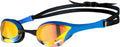 Arena Cobra Ultra Swipe Racing Swim Goggles for Men and Women, Mirror/Non-Mirror Lens, Anti-Fog, UV Protection, Dual Strap Sporting Goods > Outdoor Recreation > Boating & Water Sports > Swimming > Swim Goggles & Masks arena Yellow Copper / Blue Swipe Mirrored 