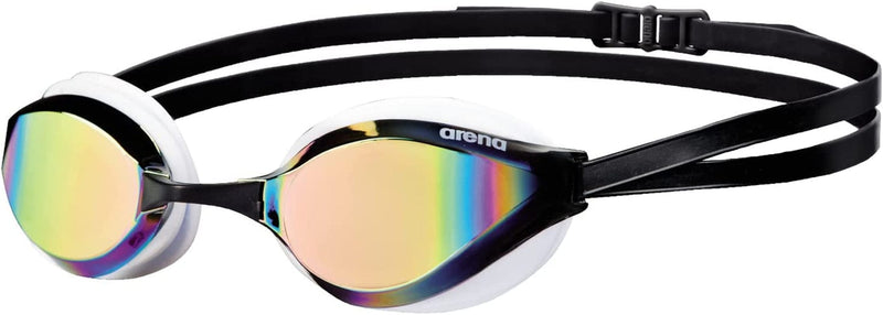 Arena Python Racing Swim Goggles for Men and Women with UV Protection, Anti-Fog, Dual Strap, Mirror/Non-Mirror Lens Sporting Goods > Outdoor Recreation > Boating & Water Sports > Swimming > Swim Goggles & Masks Arena Copper/White Mirror Lens 