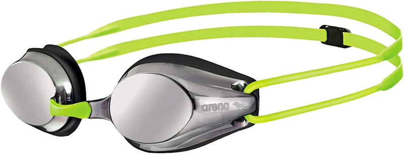 Arena Tracks Youth and Adult Swim Goggles Sporting Goods > Outdoor Recreation > Boating & Water Sports > Swimming > Swim Goggles & Masks Arena Silver / Black / Fluo Yellow Youth Mirrored 